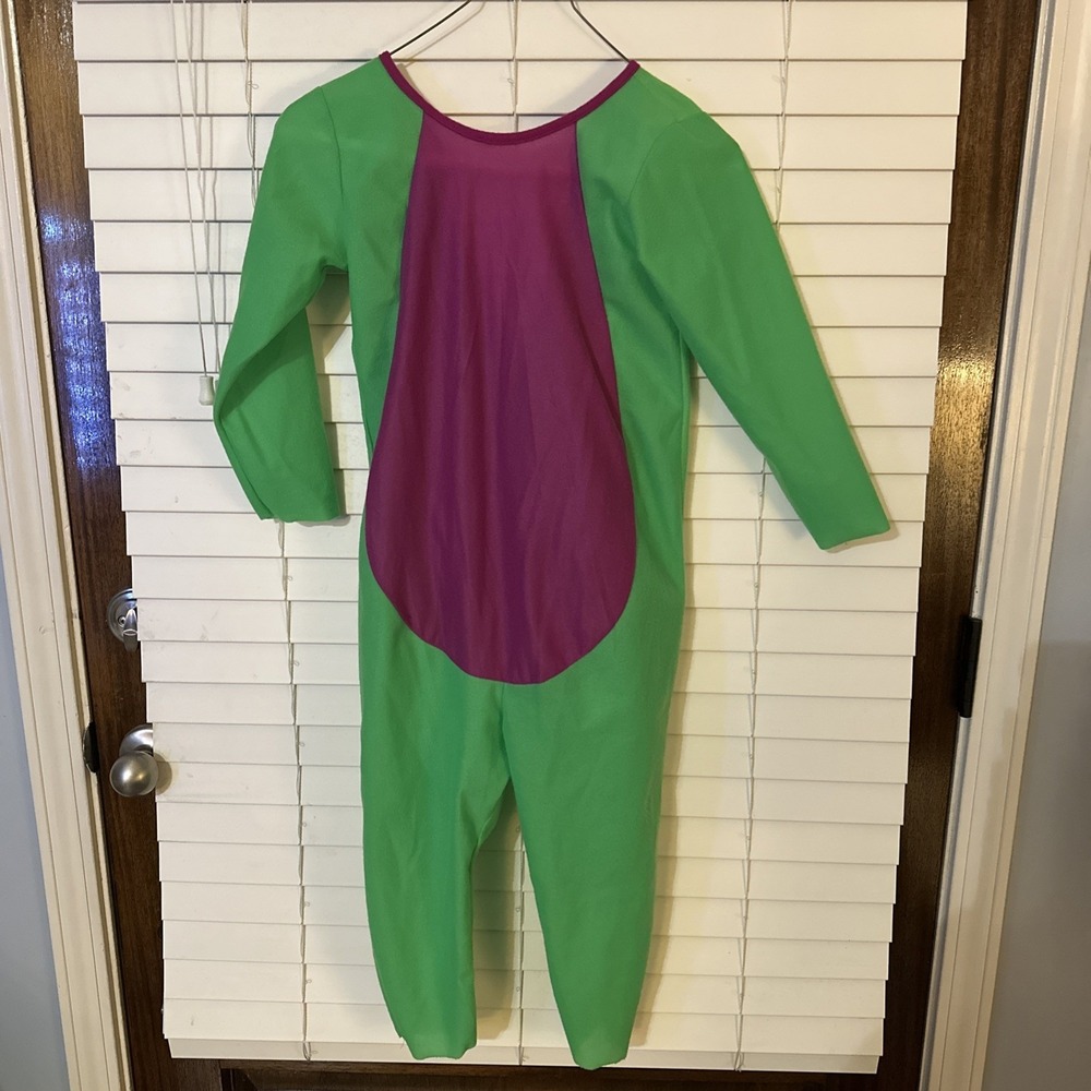 Barney Baby Bop Halloween Costume Youth Size 12 Polyester Vintage 1997 Green